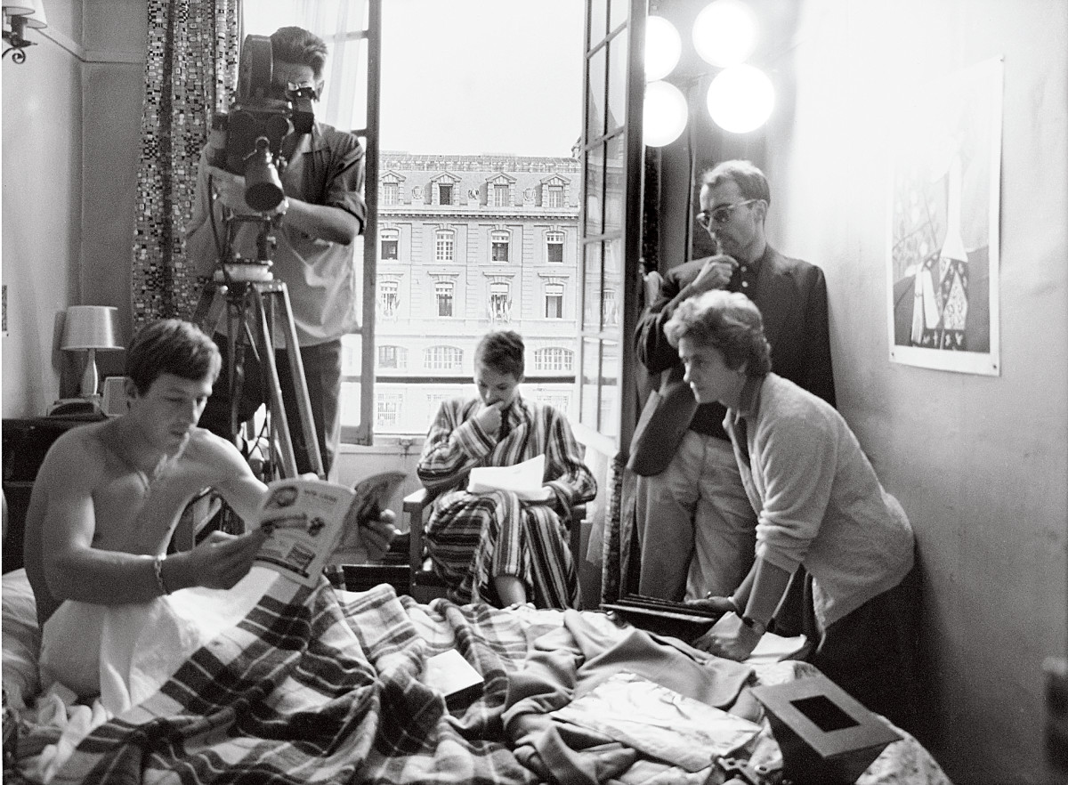 Jean-Luc Godard directing Breathless